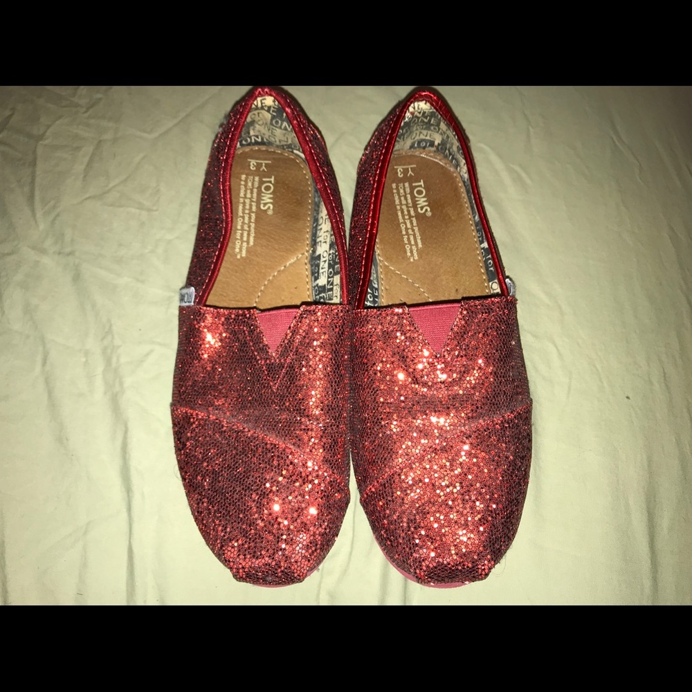 Red Glitter TOMS